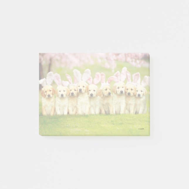 Row of Puppy Bunnies Post-it Notes (Front)