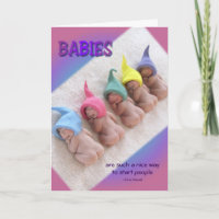 Row of Sleeping Babies, Polymer Clay Elves