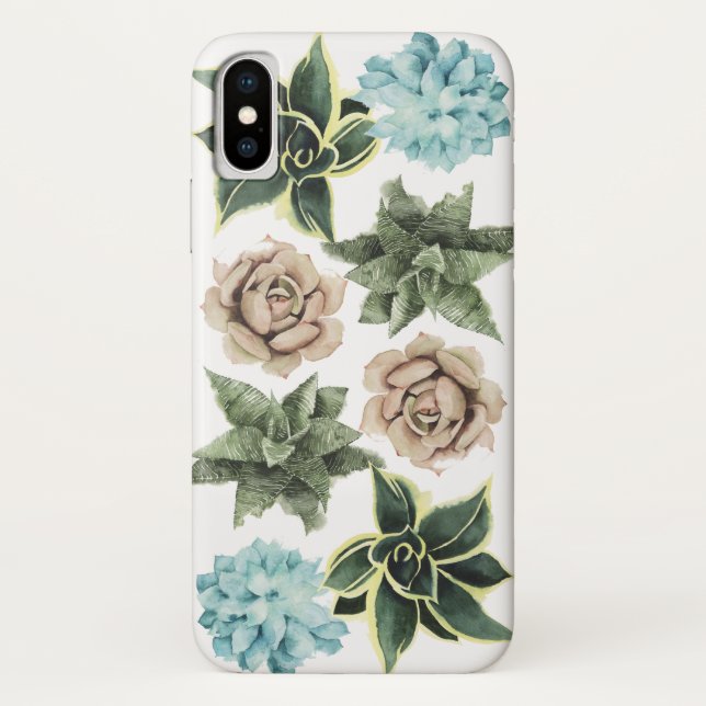 Row of Succulents Case-Mate iPhone Case (Back)