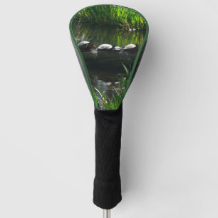 Row of Turtles Green Nature Photo Golf Head Cover