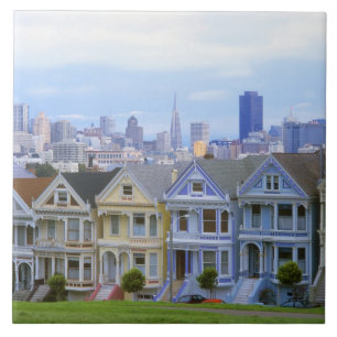 Row of Victorian Homes Tile