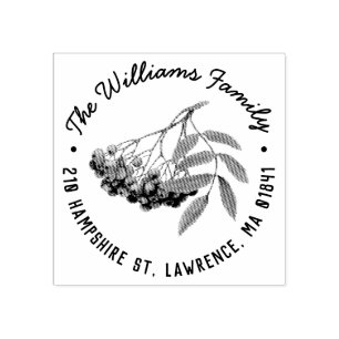 Rowan Berry Branch Return Address Stamp