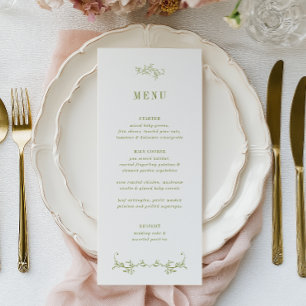 ROWAN Green Botanical Wedding Menu