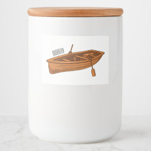 Rowboat cartoon illustration food label