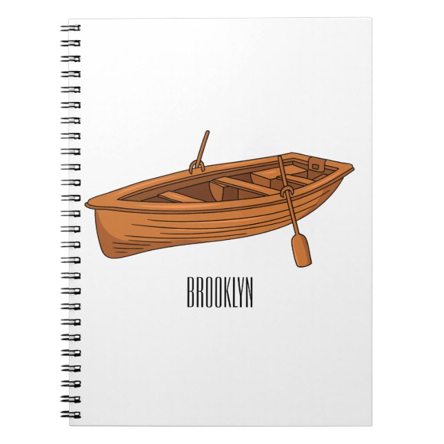 Rowboat cartoon illustration notebook (Front)
