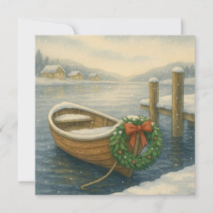 Rowboat Christmas Card
