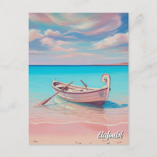 Rowboat Elafonisi Elafonissi Crete Greece Travel Postcard