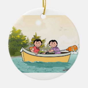 Rowboat - Female Ceramic Tree Decoration