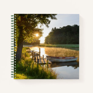 Rowboat Moored at Lake Notebook