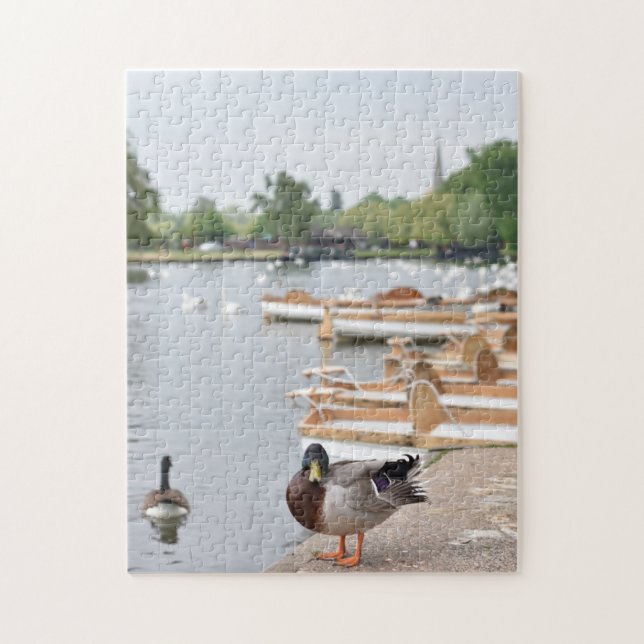 Rowboats and Duck, Stratford Upon Avon, England Jigsaw Puzzle (Vertical)