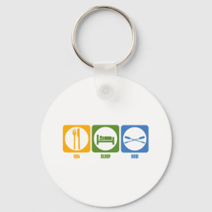 RowChick Eat Sleep Row Key Ring