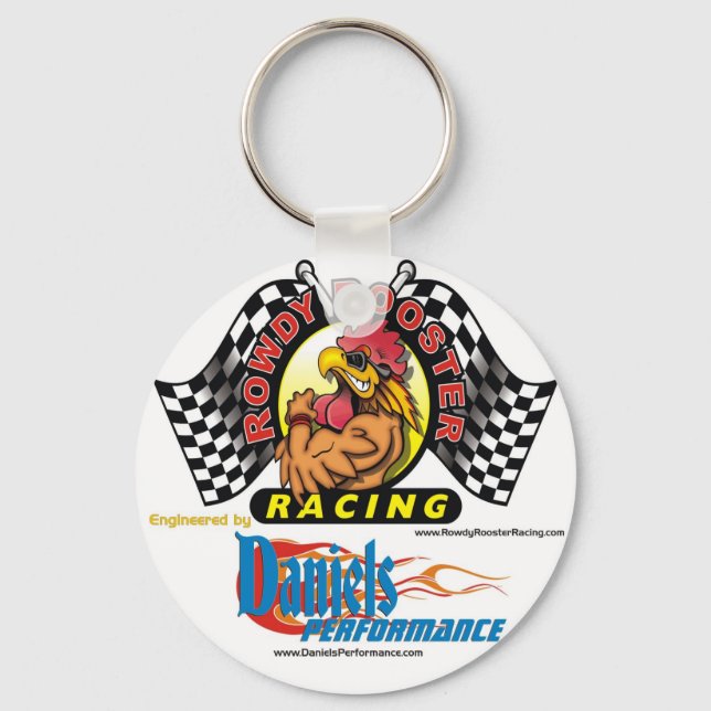 Rowdy Rooster Racing Key Ring (Front)