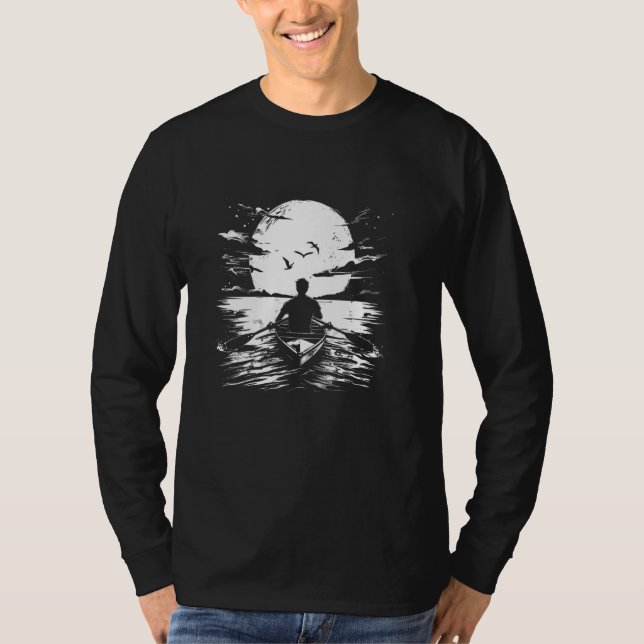 Rower Drawing Rowing Trainer T-Shirt (Front)