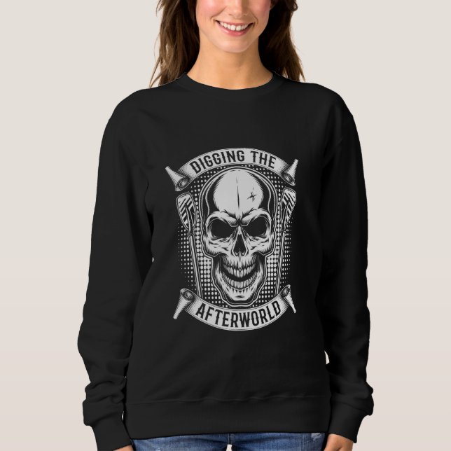Rower Skull - Row Boat Rowing Sweatshirt (Front)