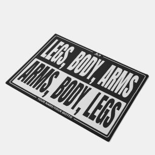 Rower Technique Instructions Gym Doormat
