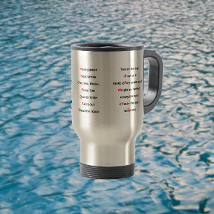 Rowers Alphabet fun A to Z Travel Mug