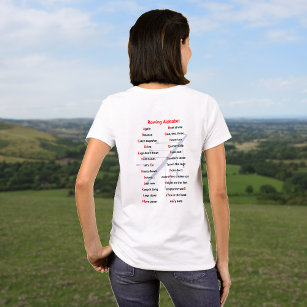 Rowing Alphabet A to Z T-Shirt