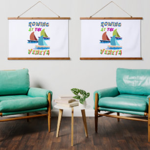 Rowing At The Veneta Hanging Tapestry