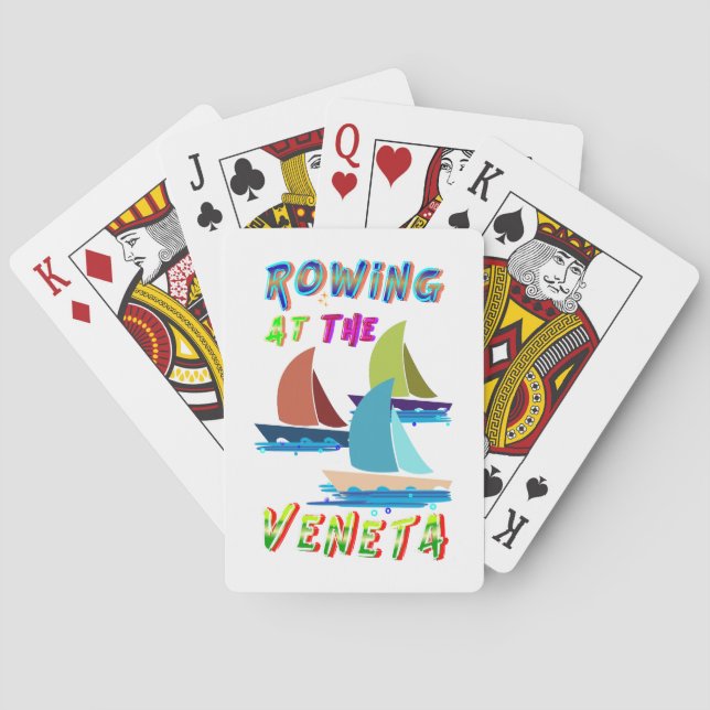 Rowing At The Veneta Playing Cards (Back)