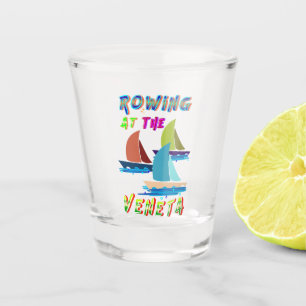 Rowing At The Veneta Shot Glass
