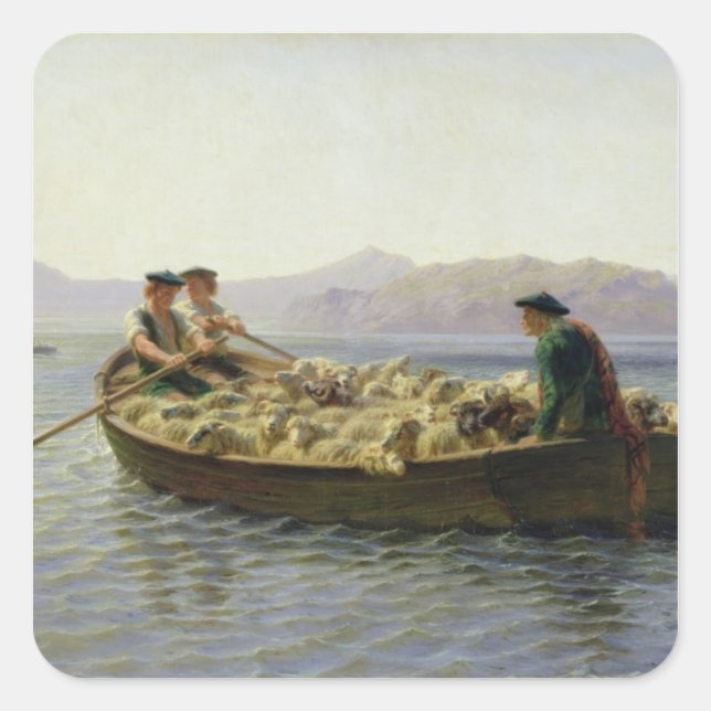 Rowing-Boat, 1863 Square Sticker (Front)