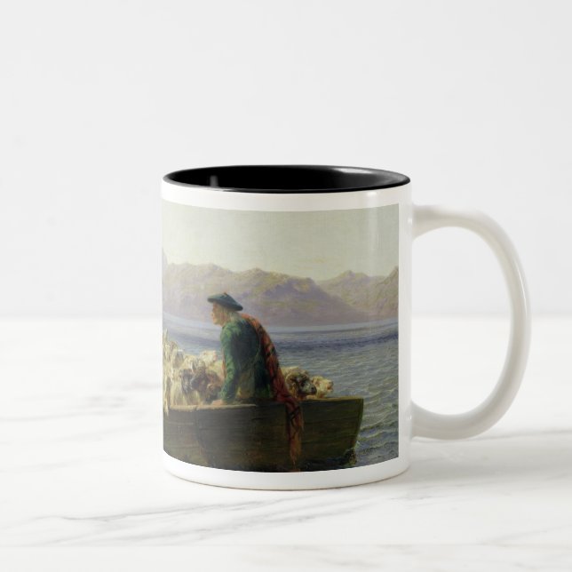 Rowing-Boat, 1863 Two-Tone Coffee Mug (Right)