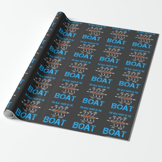 Rowing boat Gift for rower canoe kayak Water sport Wrapping Paper (Unrolled)