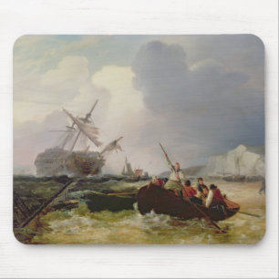 Rowing Boat Going to the Aid of a Man-o'-War in a Mouse Mat
