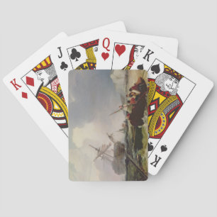 Rowing Boat Going to the Aid of a Man-o'-War in a Playing Cards