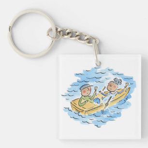 Rowing Boat Key Ring