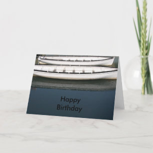 Rowing Boats  Happy Birthday Card