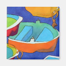 Rowing Boats Magnet