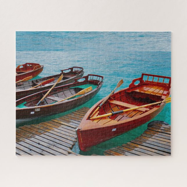 Rowing Boats with Gift Box, 520 Pieces Jigsaw Puzzle (Horizontal)