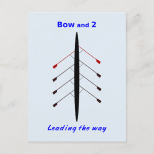 Rowing bow two lead the way postcard