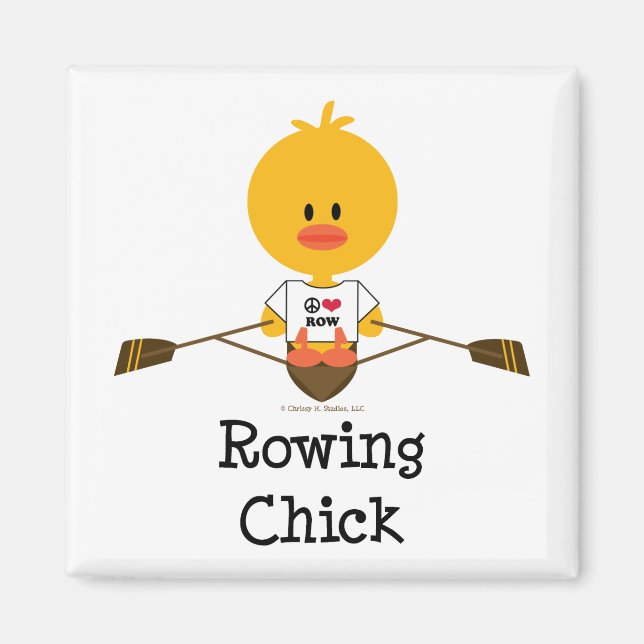 Rowing Chick Magnet (Front)