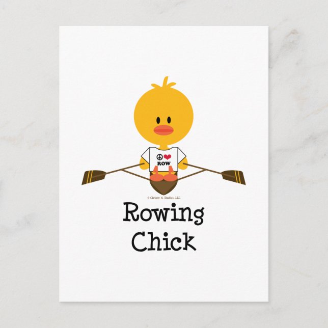 Rowing Chick Postcard (Front)