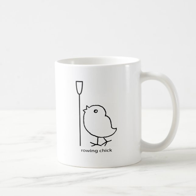 Rowing chick, rowing apparel for women who row coffee mug (Right)
