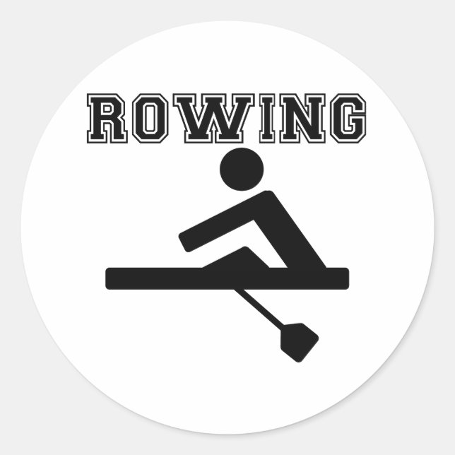 Rowing Classic Round Sticker (Front)
