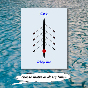 Rowing cox obey me sport postcard