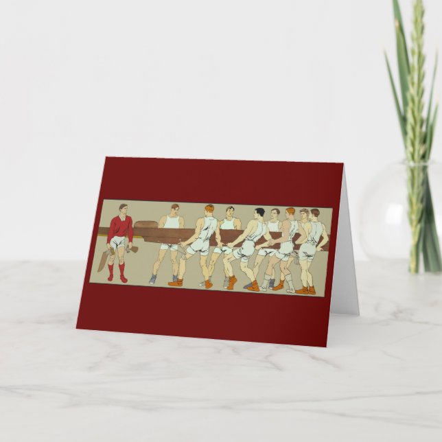 Rowing Crew by Penfield Fine Art Gay Card (Front)