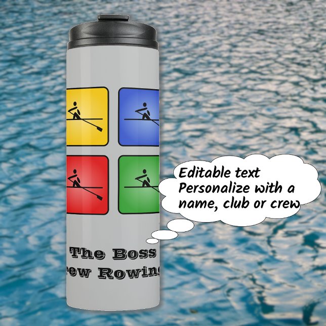 Rowing four colours crew your text thermal tumbler (Creator Uploaded)