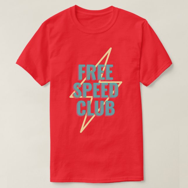 Rowing Free Speed Club T-Shirt (Design Front)