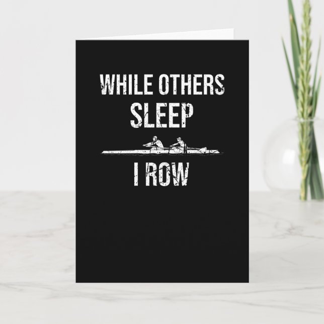 Rowing Gifts | Rower Rowing Crew Rowing Boat Team Card (Front)