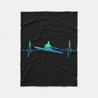 Rowing Heartbeat  Fleece Blanket