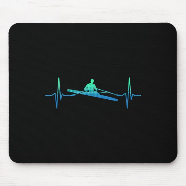 Rowing Heartbeat  Mouse Mat (Front)