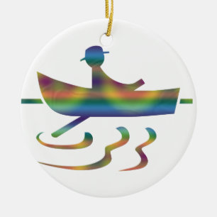 Rowing in a Small Boat Ornament