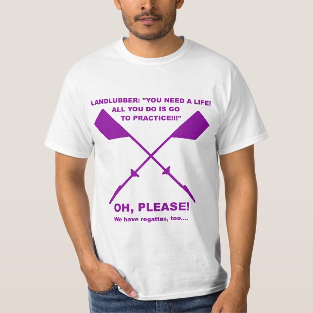 Rowing Meme (Purple) T-Shirt (Front)