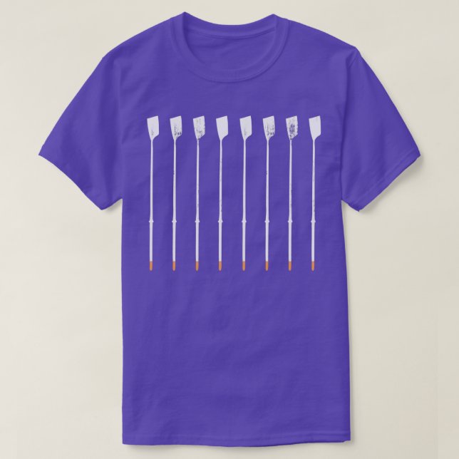 Rowing Oars 1 White T-Shirt (Design Front)
