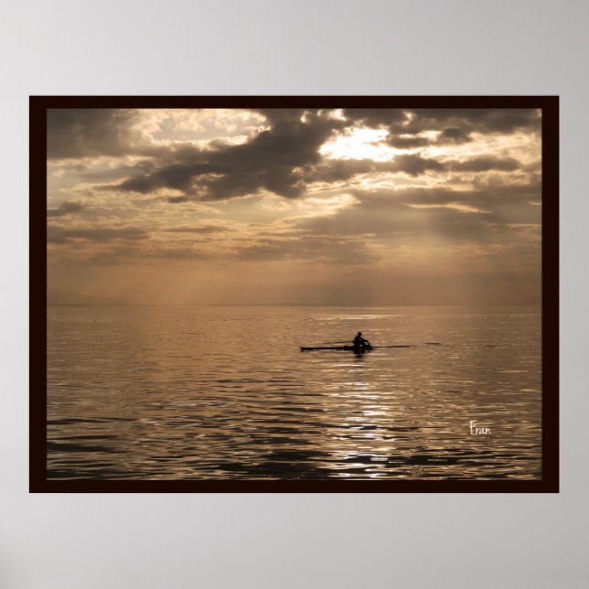 rowing on copper poster (Front)