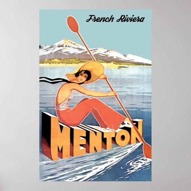Rowing on Menton Poster (Front)